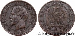 Cinq centimes Napoléon III, tête nue 1855 Strasbourg F.116/21