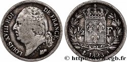 1/2 franc Louis XVIII 1823 Paris F.179/34