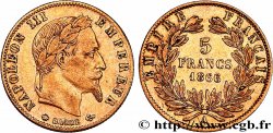 5 francs or Napoléon III, tête laurée 1866 Paris F.502/9