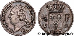1/4 franc Louis XVIII  1817 Paris F.163/1