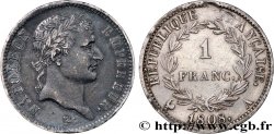 1 franc Napoléon Ier tête laurée, République française 1808 Paris F.204/2