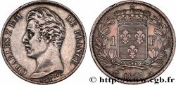 1 franc Charles X, matrice du revers à cinq feuilles 1827 Paris F.207/25