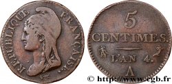5 centimes Dupré, petit module 1796 Paris F.113/1