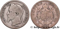2 francs Napoléon III, tête laurée 1866 Strasbourg F.263/3