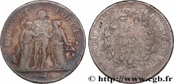 5 francs Union et Force, Union serré, avec glands intérieurs et gland extérieur 1796 Paris F.288/2