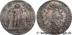 5 francs Union et Force, Union serré, avec glands intérieurs et gland extérieur 1798 Paris F.288/33