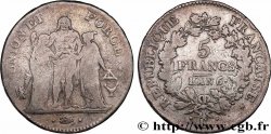 5 francs Union et Force, Union serré, seulement gland extérieur 1798 Bordeaux F.288/61