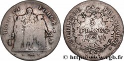 5 francs Union et Force, Union serré, seulement gland extérieur 1799 Paris F.294/27