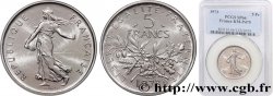 Piéfort Cu-Ni de 5 francs Semeuse 1973 Paris GEM.154 P1