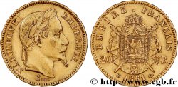20 francs or Napoléon III, tête lauré 1861 Strasbourg F.532/2