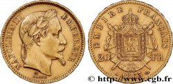 20 francs or Napoléon III, tête laurée 1863 Paris F.532/6