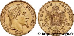 20 francs or Napoléon III, tête laurée 1867 Paris F.532/15