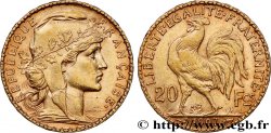 20 francs or Coq, Liberté Égalité Fraternité 1907 Paris F.535/1