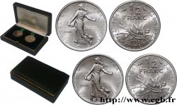 Boîte de présentation de deux essais du 1/2 franc Semeuse 1965 Paris GEM.91 16