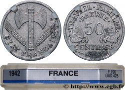 50 centimes Francisque, légère 1942  F.196/1