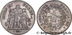 5 francs Union et Force, Union serré, avec glands intérieurs et gland extérieur 1798 Paris F.288/13