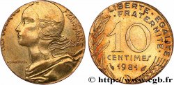 10 centimes Marianne, fautée frappée sur un flan de 5 centimes 1981 Pessac F.144/21 var.