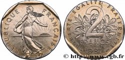 2 francs Semeuse, fauté erreur de flan 1981 Pessac F.272/5 var.