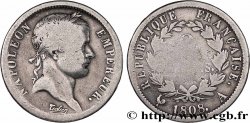 2 francs Napoléon Ier tête laurée, République française 1808 Paris F.254/4