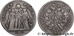 5 francs Union et Force, Union serré, seulement glands intérieurs 1802 Bordeaux F.288/176