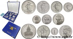 Coffret de 11 piéforts argent : 100, 10x2, 5, 2, 1 et 1/2 franc(s) et 20, 10, 5 et 1 centime(s) 1982 Pessac GEM.292 CPA14
