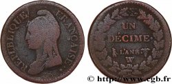 Un décime Dupré, grand module 1800 Lille F.129/74