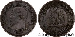 Deux centimes Napoléon III, tête nue 1855 Bordeaux F.107/34