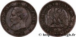 Deux centimes Napoléon III, tête nue 1856 Bordeaux F.107/41