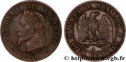 Deux centimes Napoléon III, tête laurée 1861 Paris F.108A/1