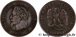 Deux centimes Napoléon III, tête laurée, buste définitif 1861 Bordeaux F.108A/3