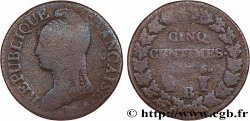 Cinq centimes Dupré, grand module 1797 Rouen F.115/15