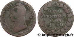 Cinq centimes Dupré, grand module 1799 Paris F.115/46