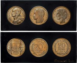 Boîte de trois essais de 20 centimes, Dieudonné, Lagriffoul et Robert 1961 Paris G.328 