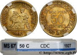 50 centimes Chambres de Commerce 1927 Paris F.191/9