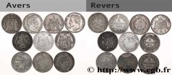 Lot de dix écus de 5 francs n.d.  F.-/