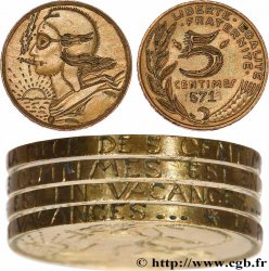 5 centimes Marianne regravée n.d. Pessac F.125/- var. XF 