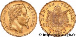 20 francs or Napoléon III, tête laurée 1868 Strasbourg F.532/19 TTB+ 