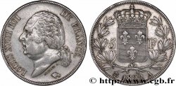 5 francs Louis XVIII, tête nue 1822 Paris F.309/67