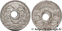 5 centimes Lindauer, petit module, trou décentré 1935 Paris F.122/18 var.