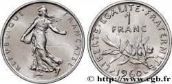 Piéfort nickel de 1 franc Semeuse 1960 Paris GEM.104 P1