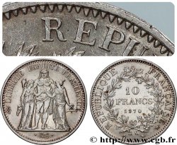 10 francs Hercule, point sur le E de REPUBLIQUE 1970  F.364/9 var. AU 