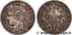 1 franc Cérès, Troisième République 1871 Bordeaux F.216/3