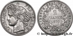 2 francs Cérès, avec légende, petit A 1870  Paris F.265/2