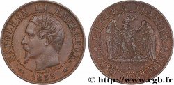 Cinq centimes Napoléon III, tête nue 1855 Paris F.116/17