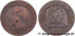 Cinq centimes Napoléon III, tête nue 1855 Strasbourg F.116/20