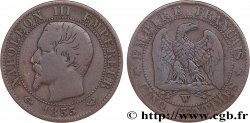 Cinq centimes Napoléon III, tête nue 1855 Lille F.116/29