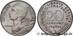 20 centimes Marianne, Nickelé 1963 Paris F.156/3 var.