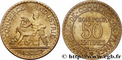 50 centimes Chambres de Commerce 1922 Paris F.191/4