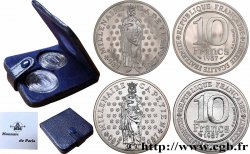 Coffret Argent 10 francs Millénaire Capétien, Belle Épreuve et Brillant Universel  1987 Paris F5.1301 2