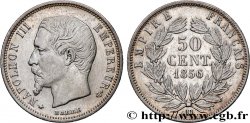 50 centimes Napoléon III, tête nue 1856 Strasbourg F.187/6